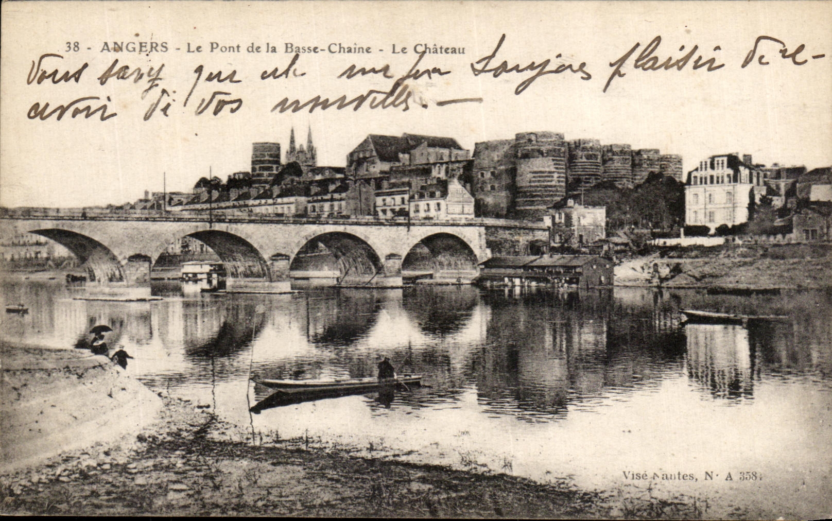 CPA Angers Le Pont De La Basse Chaine Le Chateau 