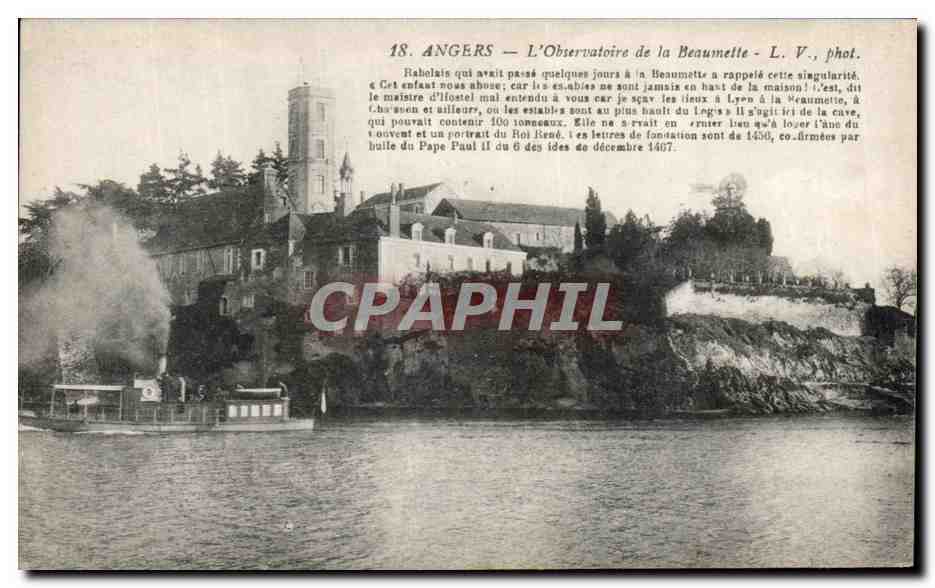 CPA Angers L Observatoire De La Beaumette Bateau