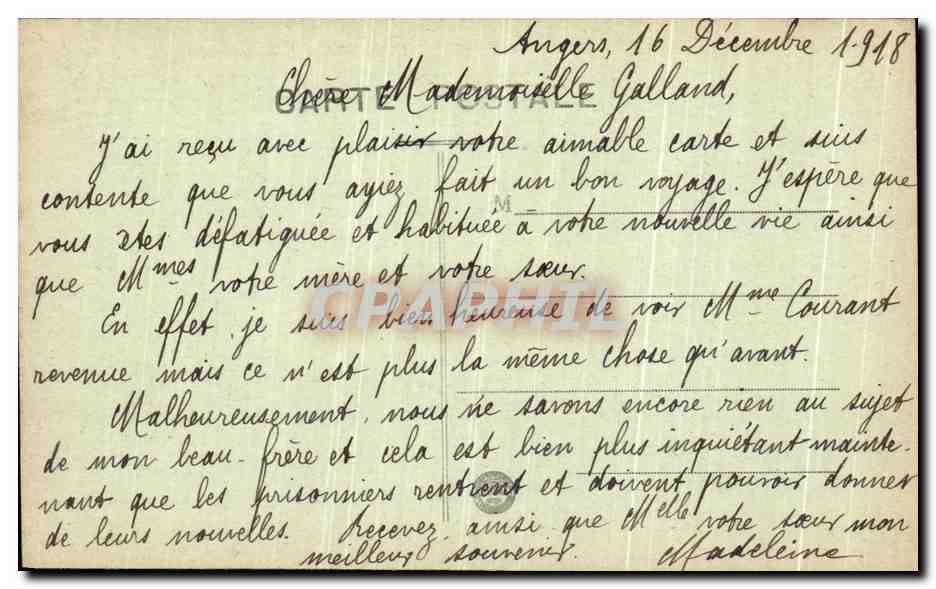 CPA Angers L Observatoire De La Beaumette Bateau — Rückseite