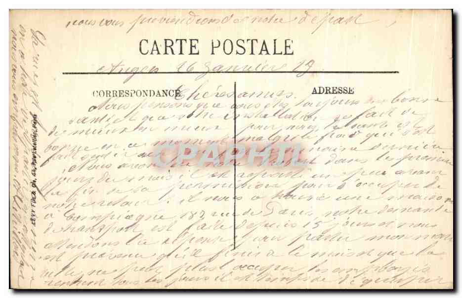CPA Angers Le Palais de Justice  — Rückseite