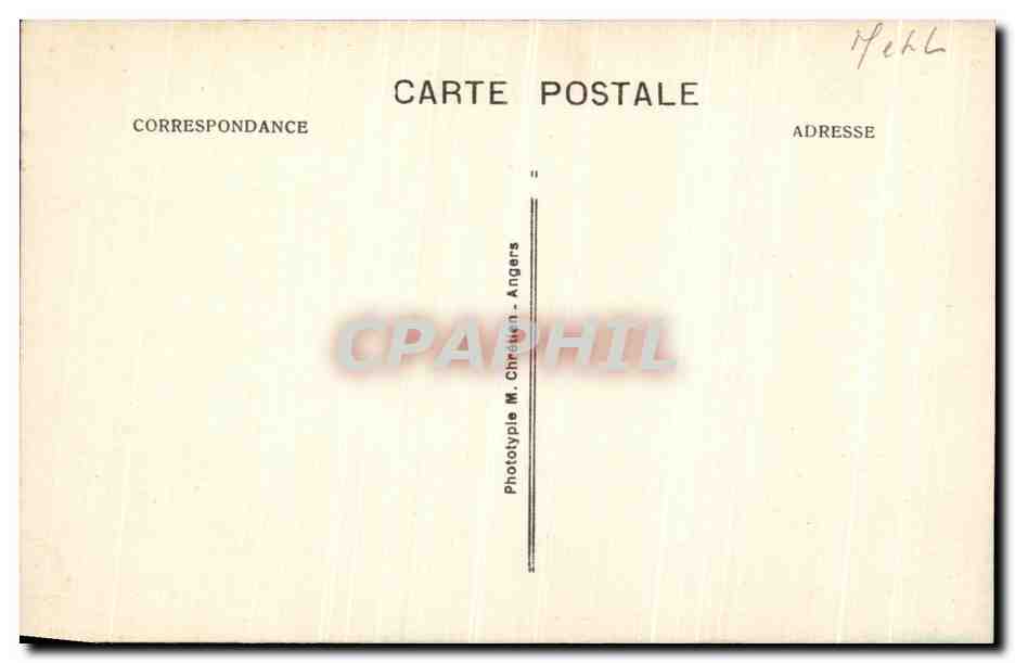 CPA Angers La Cascade du Jardin des Plantes — Verso