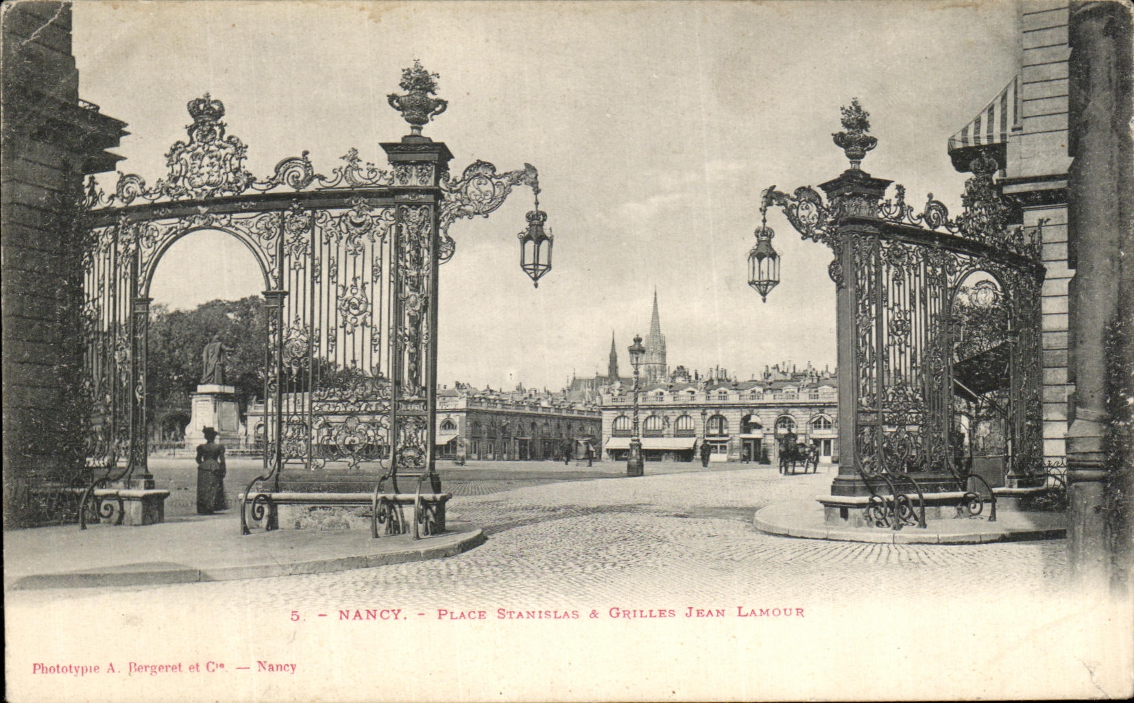 CPA Nancy Place Stanislas Grilles Jean Lamour 