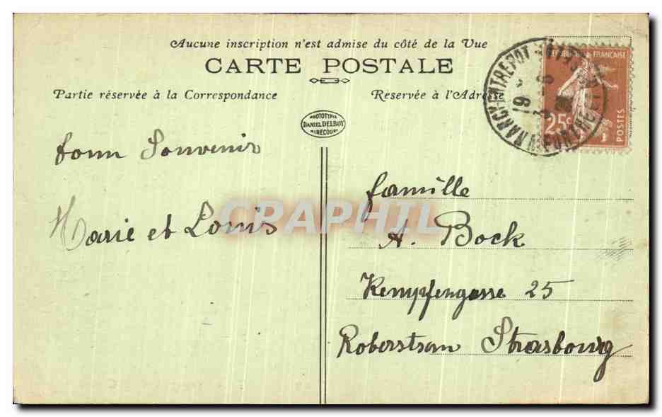 CPA Nancy Hemicycle de La Carriere — Verso