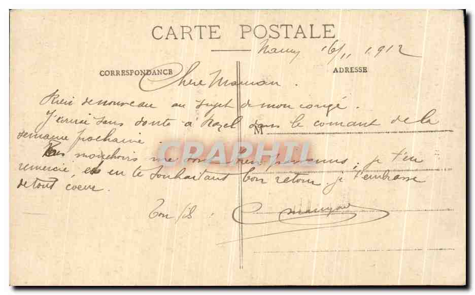CPA Nancy Eglise Saint Epvre  — Verso