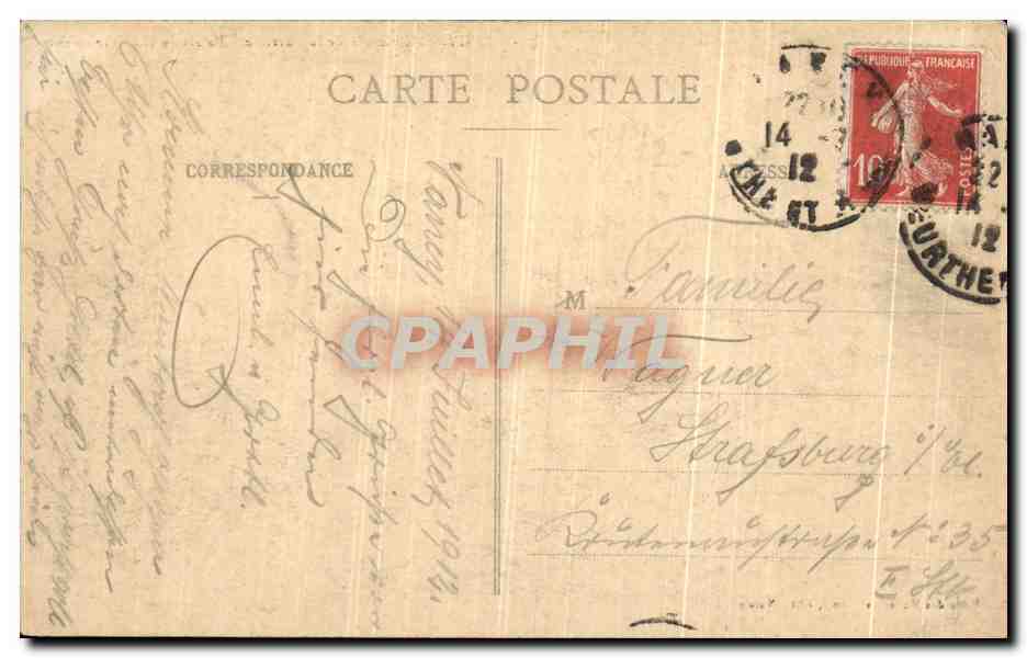 CPA Nancy Hemicycle de La Carriere Palais du gouvernement  — Verso