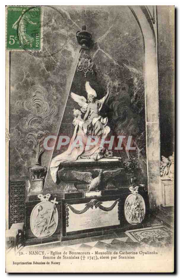 CPA Nancy Eglise de Bonsecours Mausolee de Catherine Opalinska femme de Stanislas