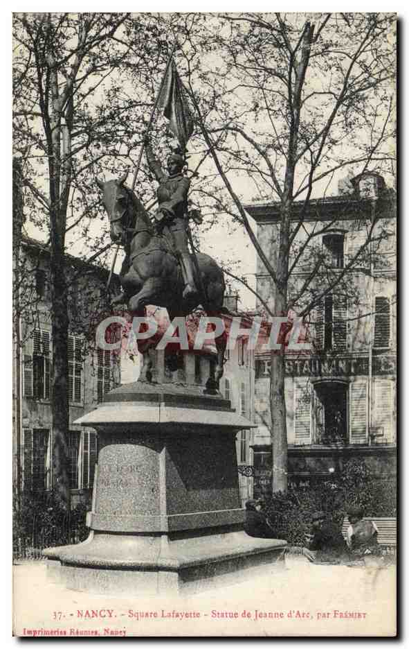 NANCY - Square Lafayette - Statue de Jeanne d'Arc, par Frémiet