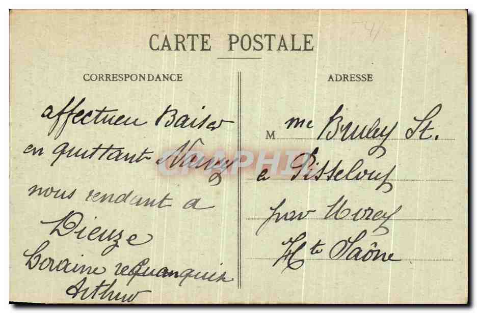 CPA Nancy Eglise Saint Leon  — Verso