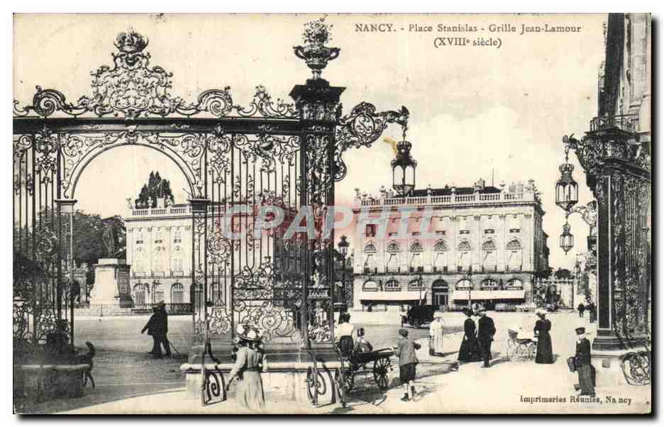 CPA Nancy Place Stanislas Grille Jean Lamour 