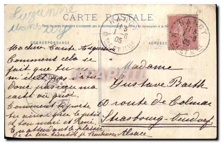 CPA Nancy Kiosque de la pepiniere  — Rückseite