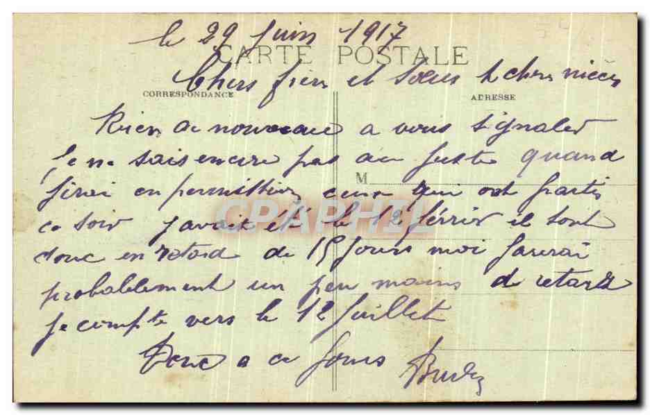 CPA Nancy Vue Generale Prise de La Terrasse de L Hotel de Ville — Rückseite