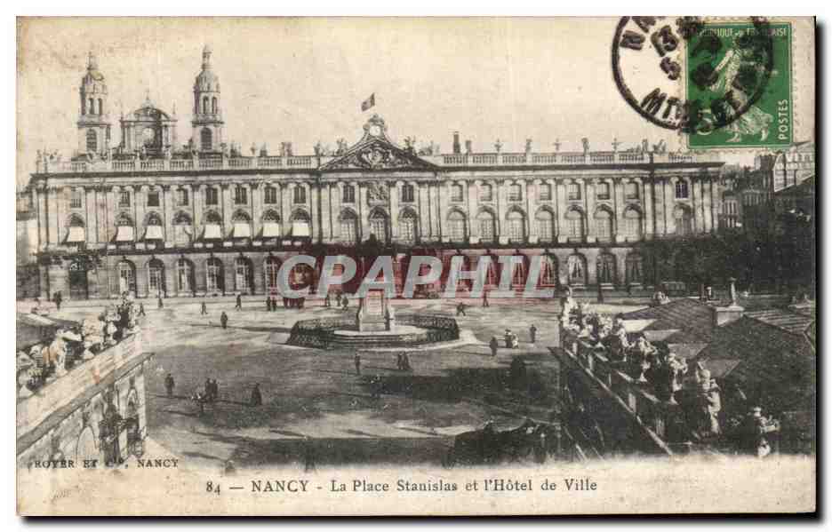 CPA Nancy La Place Stanislas et l hotel de ville 