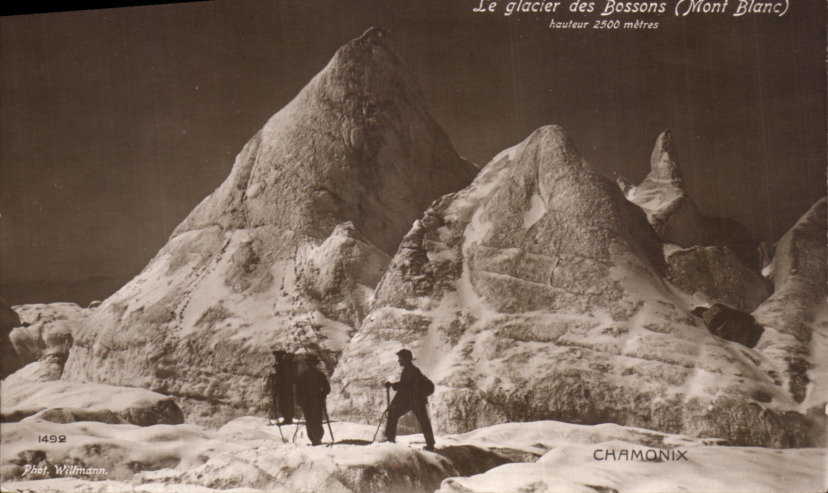 CPA Chamonix Le glacier des Bossons Mont Blanc 