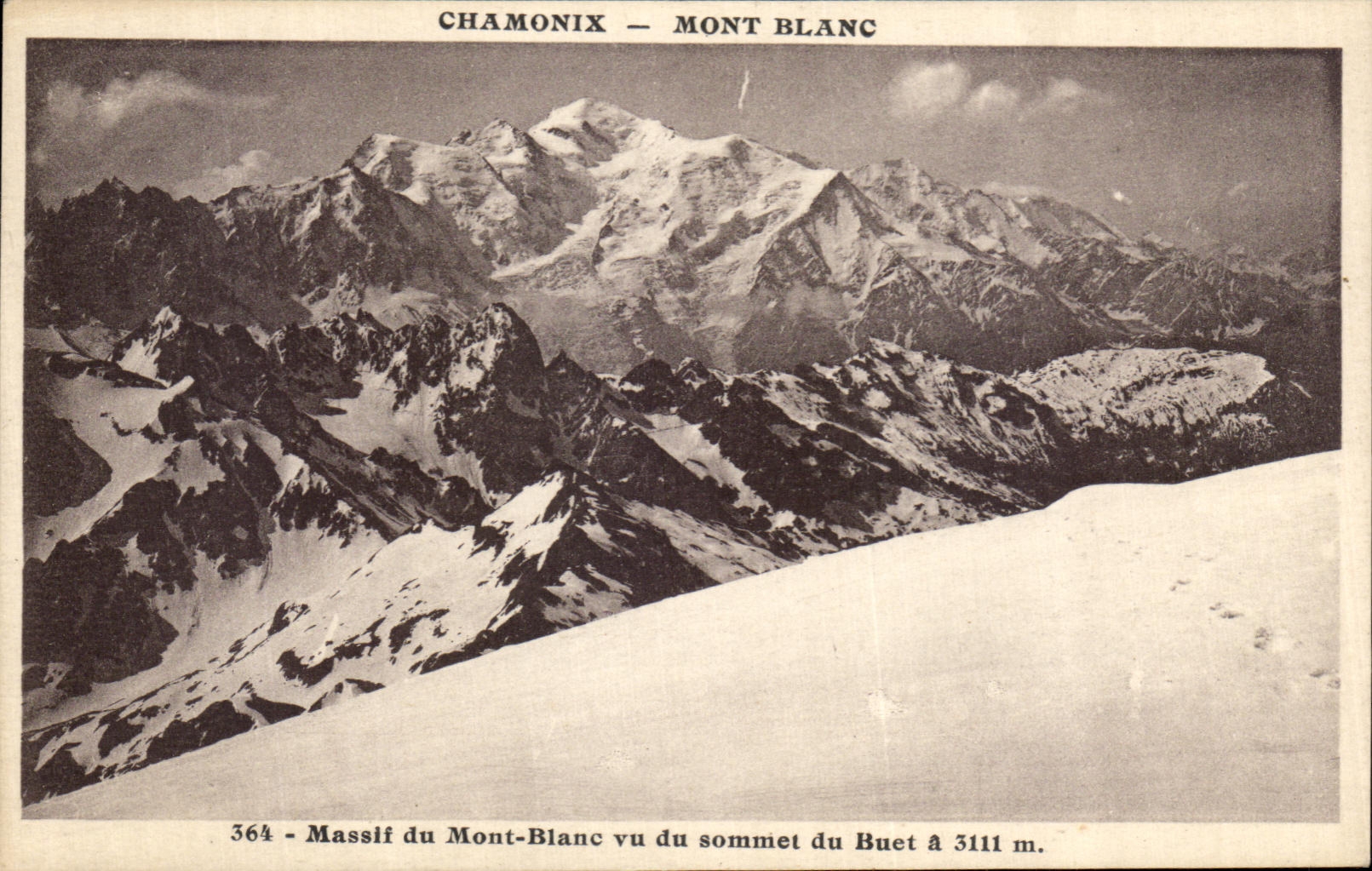 CPA Chamonix Mont Blanc Massif du Mont Blanc Vu du Sommet Du Buet