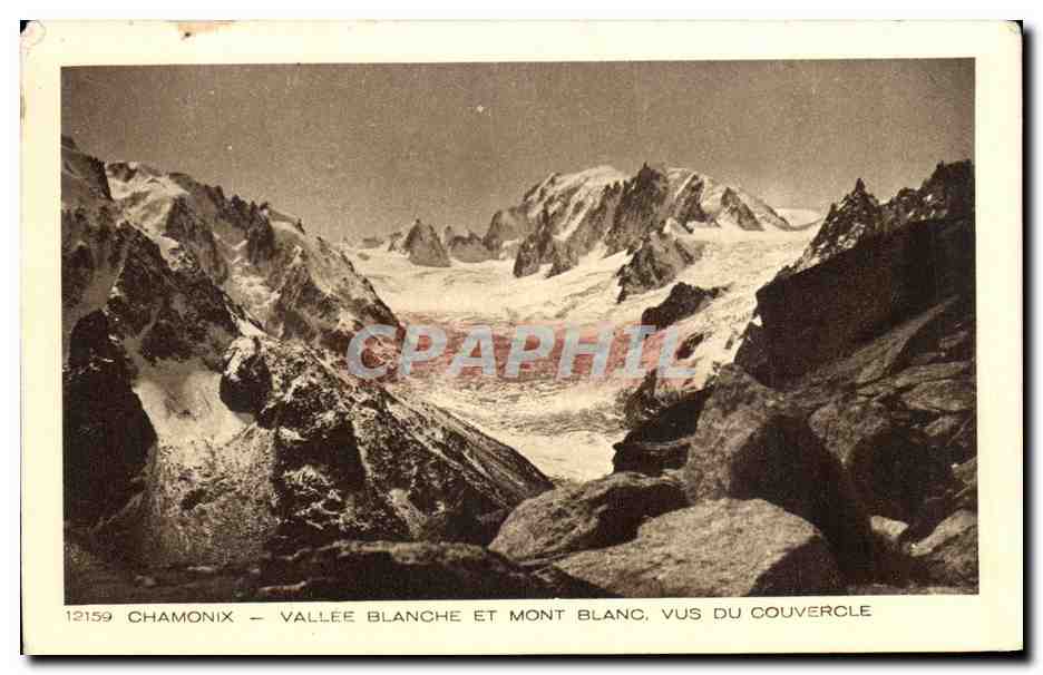 CPA Chamonix Vallee Blanche Et Mont Blanc Vus Du Couverecle 