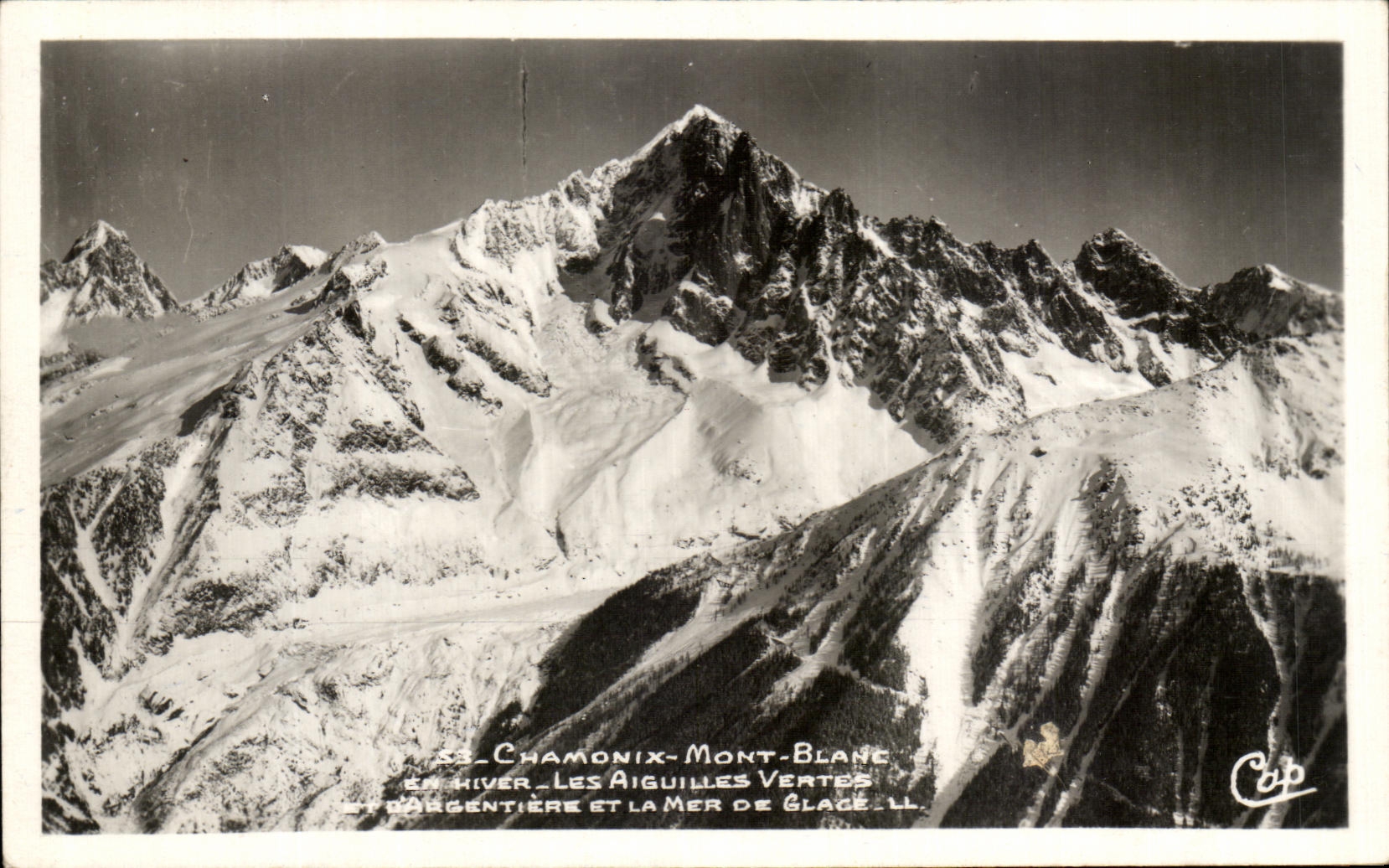 CPA Chamonix Mont Blanc Les aiguilles vertes Argentiere et la mer de glace