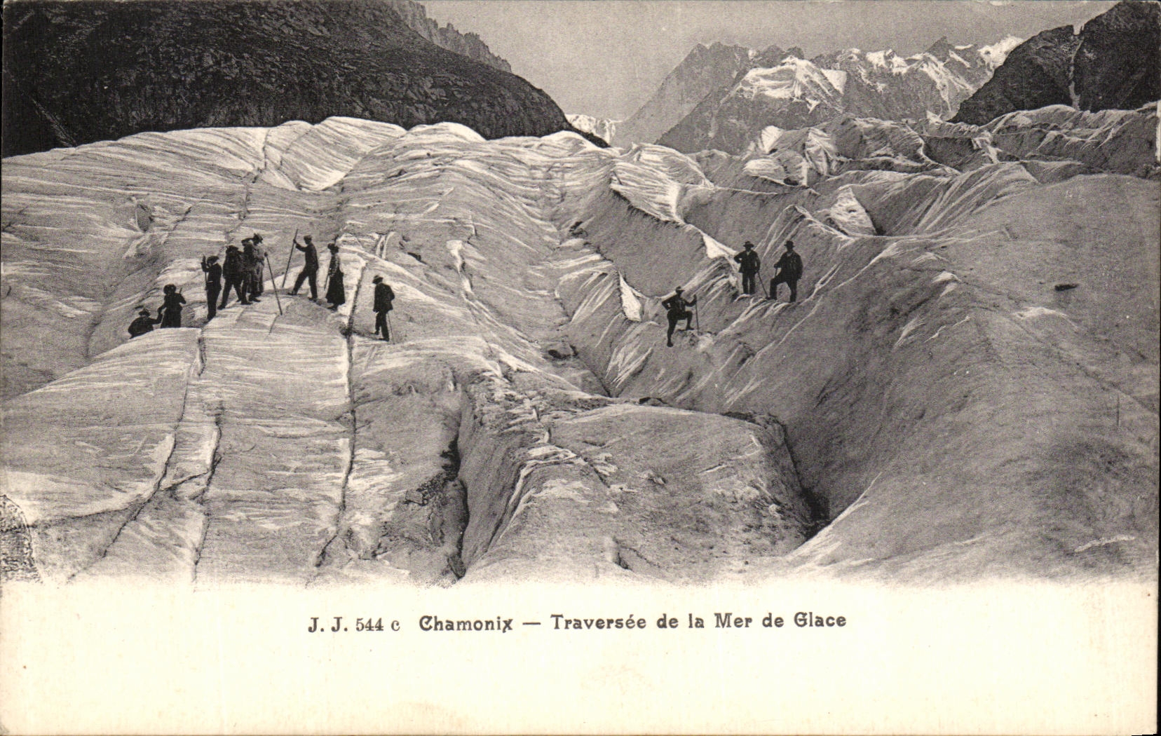 CPA Chamonix Traversee de La Mer De Glace Alpinisme