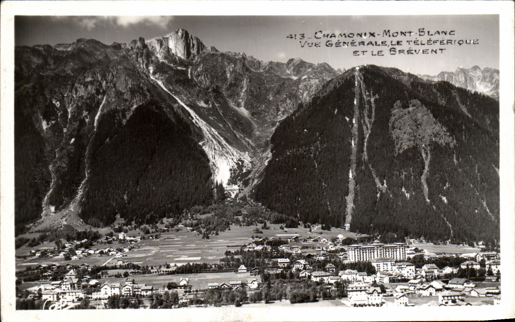 CPA Chamonix Mont Blanc Vue Generale Teleferique et le Brevent