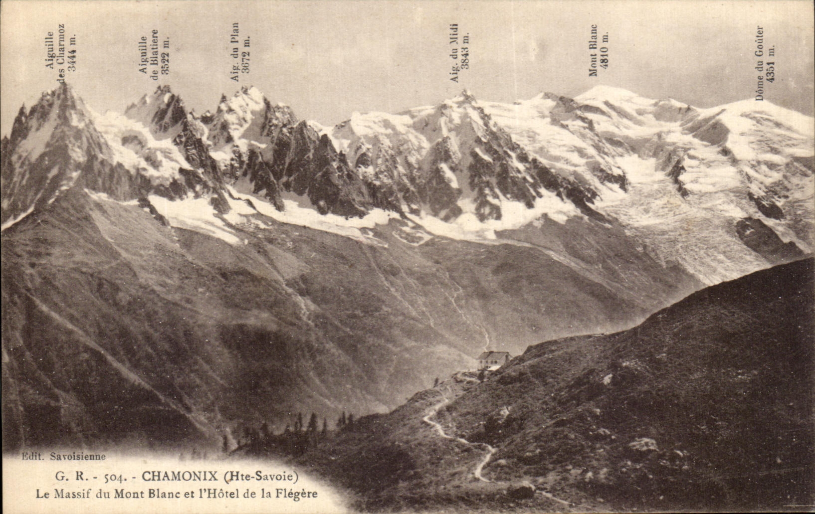CPA Chamonix Mont Blanc et L hotel de La Flegere