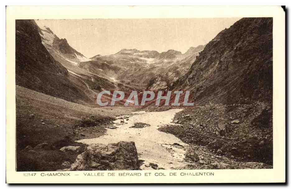CPA Chamonix Vallee De Berard Et Col De Chalenton
