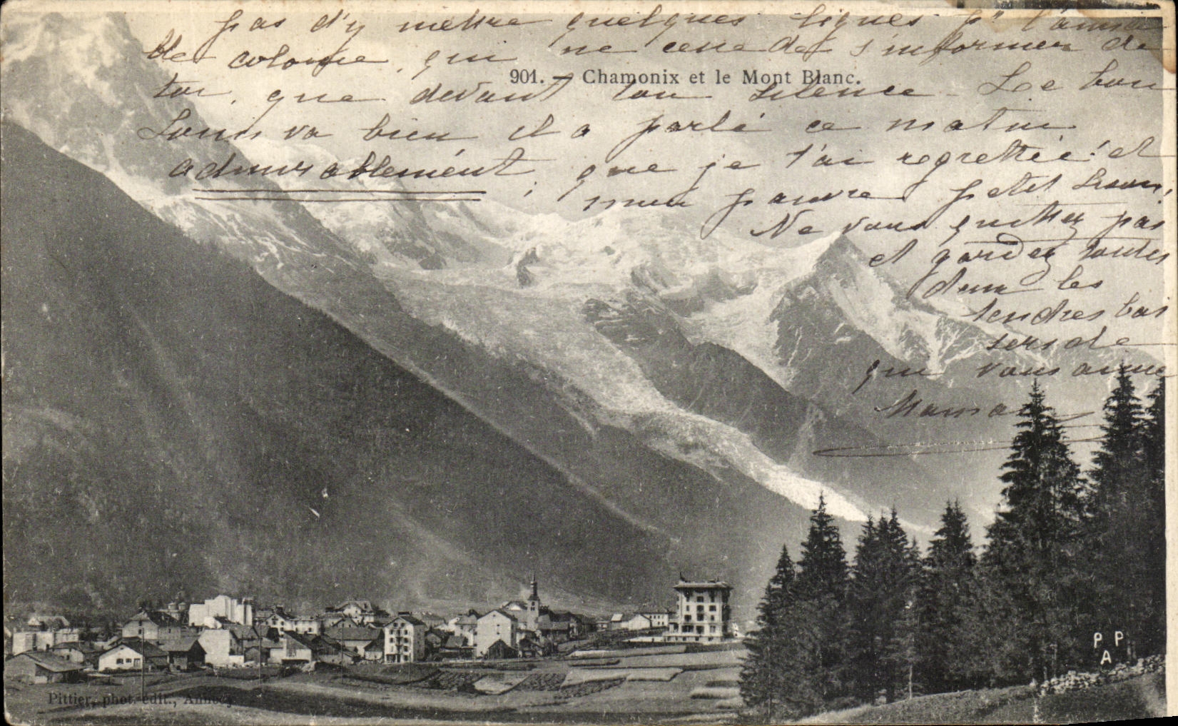 CPA Chamonix et le Mont Blanc 