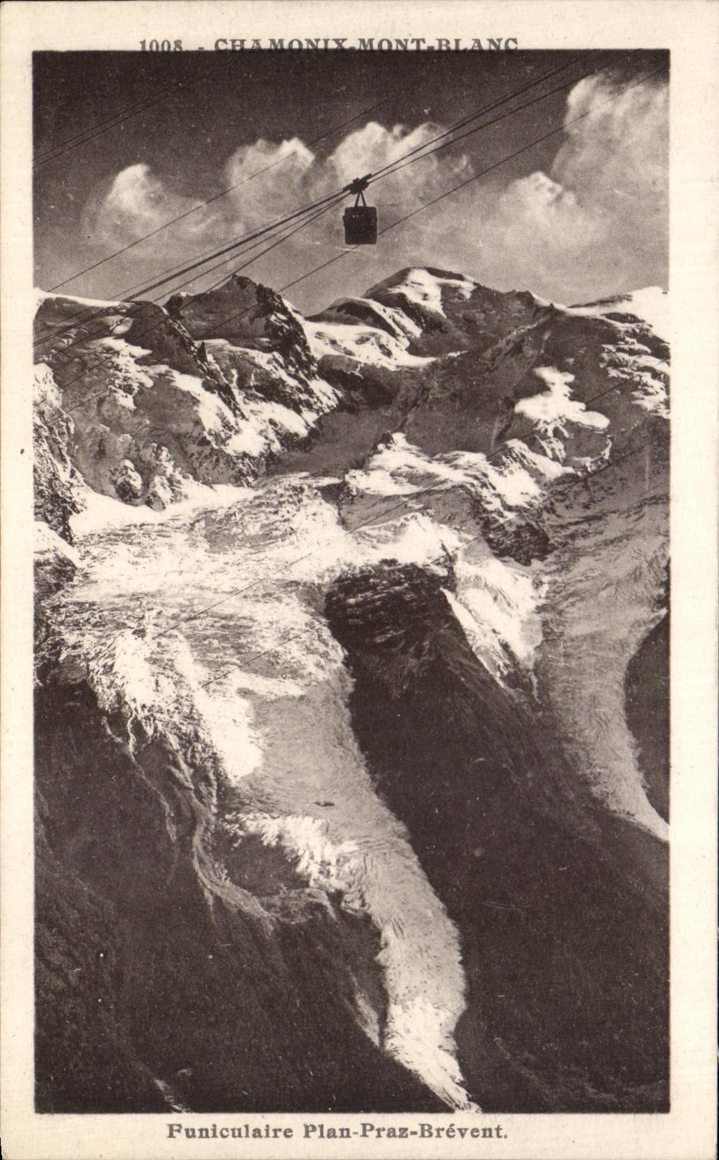 CPA Chamonix Funicuiaire Plan Praz Brevent