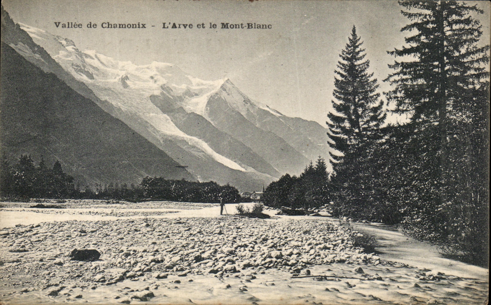 CPA Chamonix L Arve et le Mont Blanc