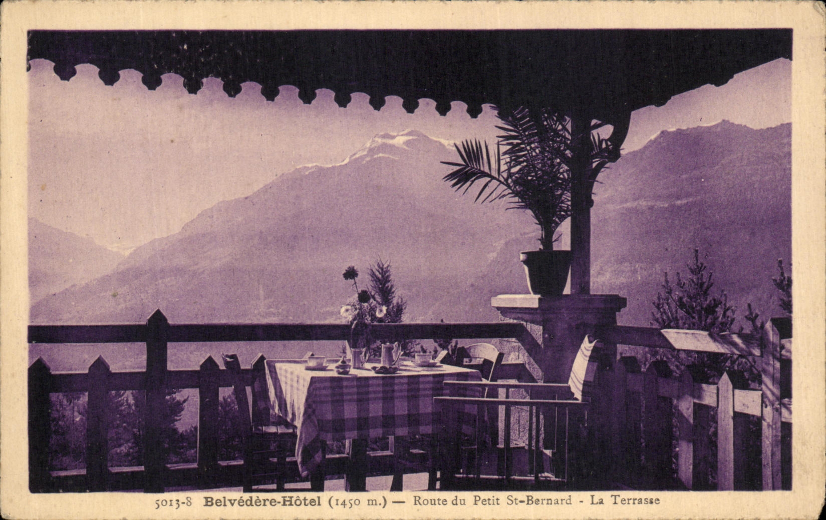 CPA Belvedere Hotel Route du Petit St Bernard La Terrasse