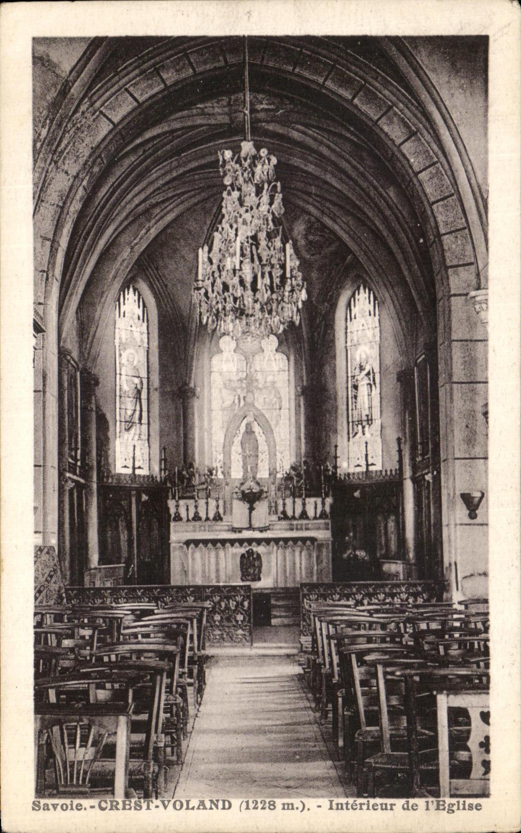 CPA Savoie Crest Voland Interieur de l Eglise