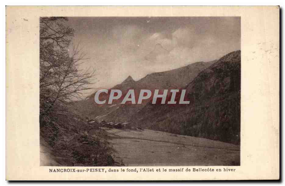 CPA Nancroix sur Peisey dans le Fond l Aliet et le massif de Bellecote en hiver