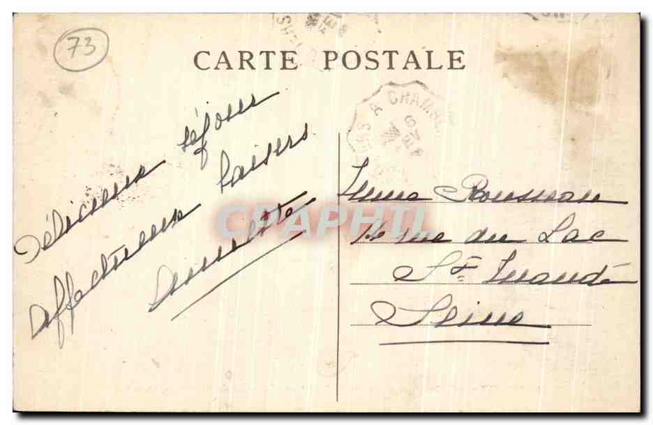 CPA Nancroix sur Peisey dans le Fond l Aliet et le massif de Bellecote en hiver — Rückseite