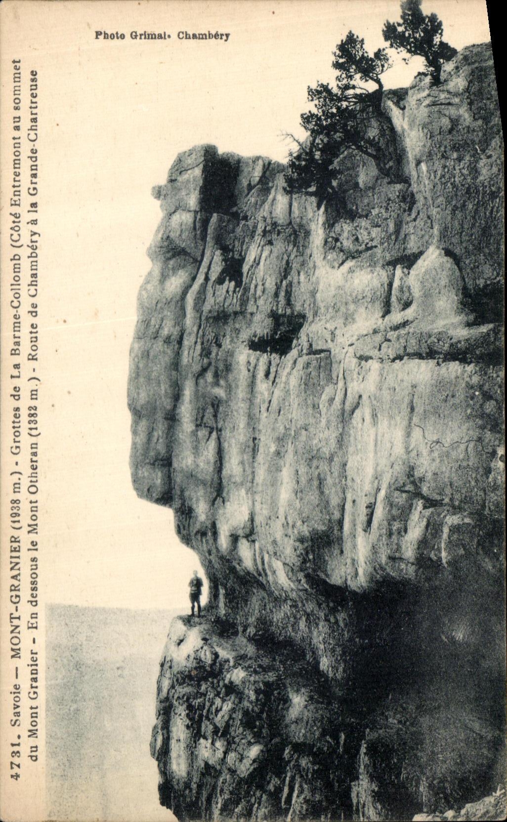 CPA Mont Granier Grottes de la Barme Collomb Mont Otheran Route de Chambery a la Grande Chartreuse