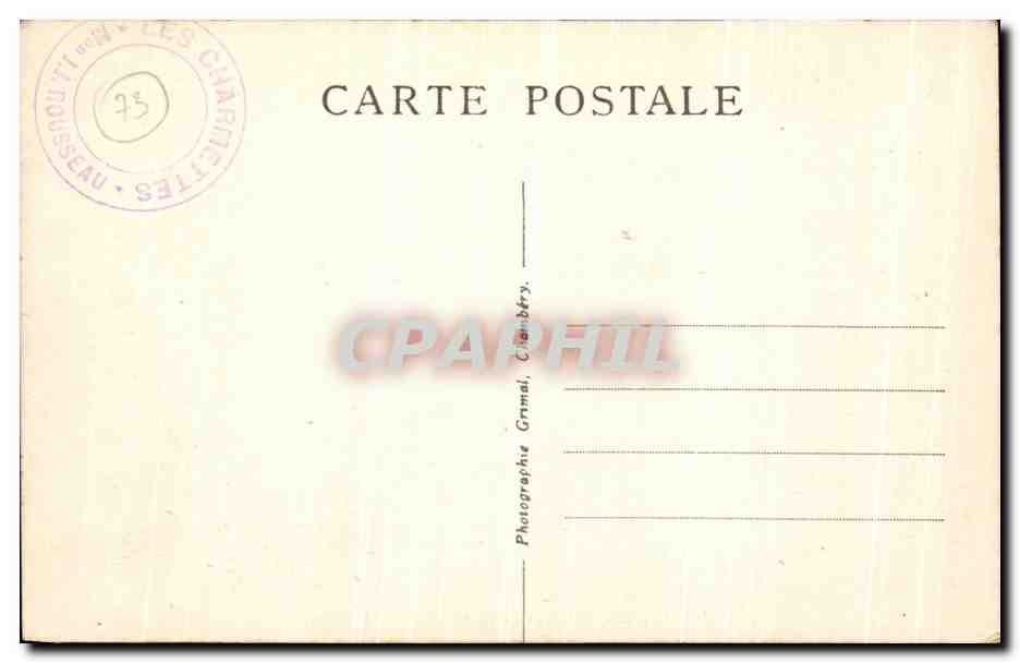 CPA Les Charmettes Cote des Jardins — Rückseite