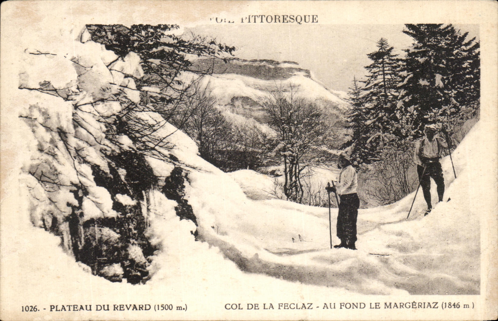 CPA Plateau Du Revard Col De La Feclaz Au Fond Le Margeriaz Ski