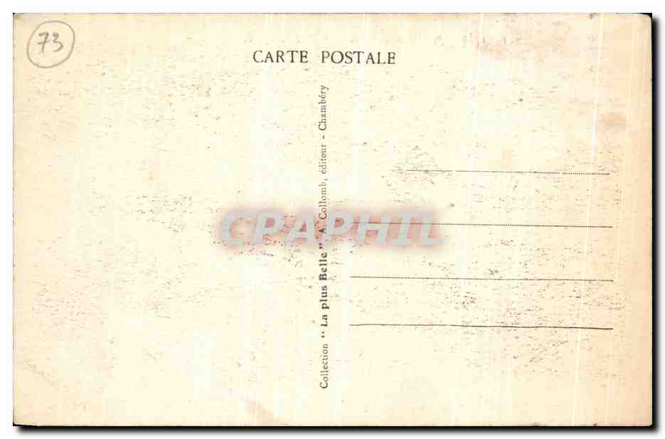 CPA Plateau Du Revard Col De La Feclaz Au Fond Le Margeriaz Ski — Rückseite