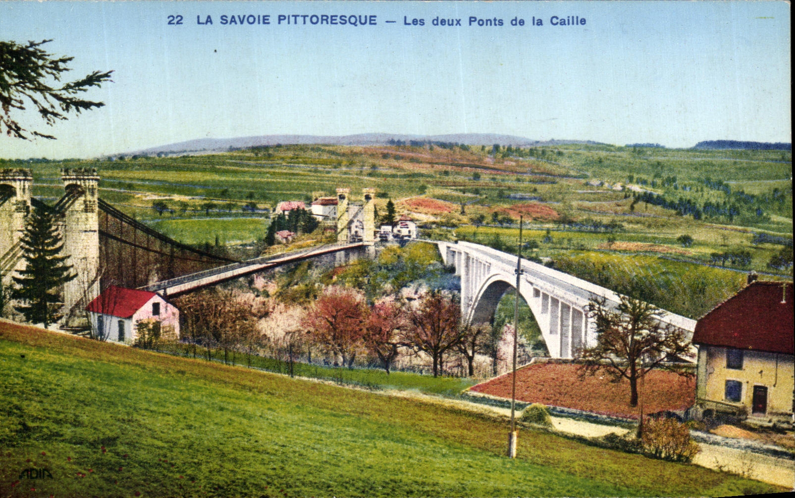 CPA La Savoie Pittoresque Les Deux Ponts de la Caille