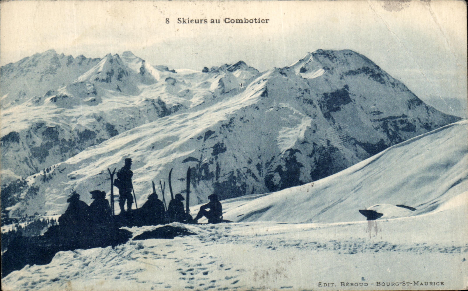 CPA Skieurs au Combotier