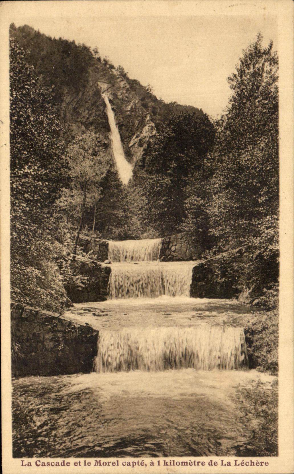 CPA La Cascade et le Morel La Lechere