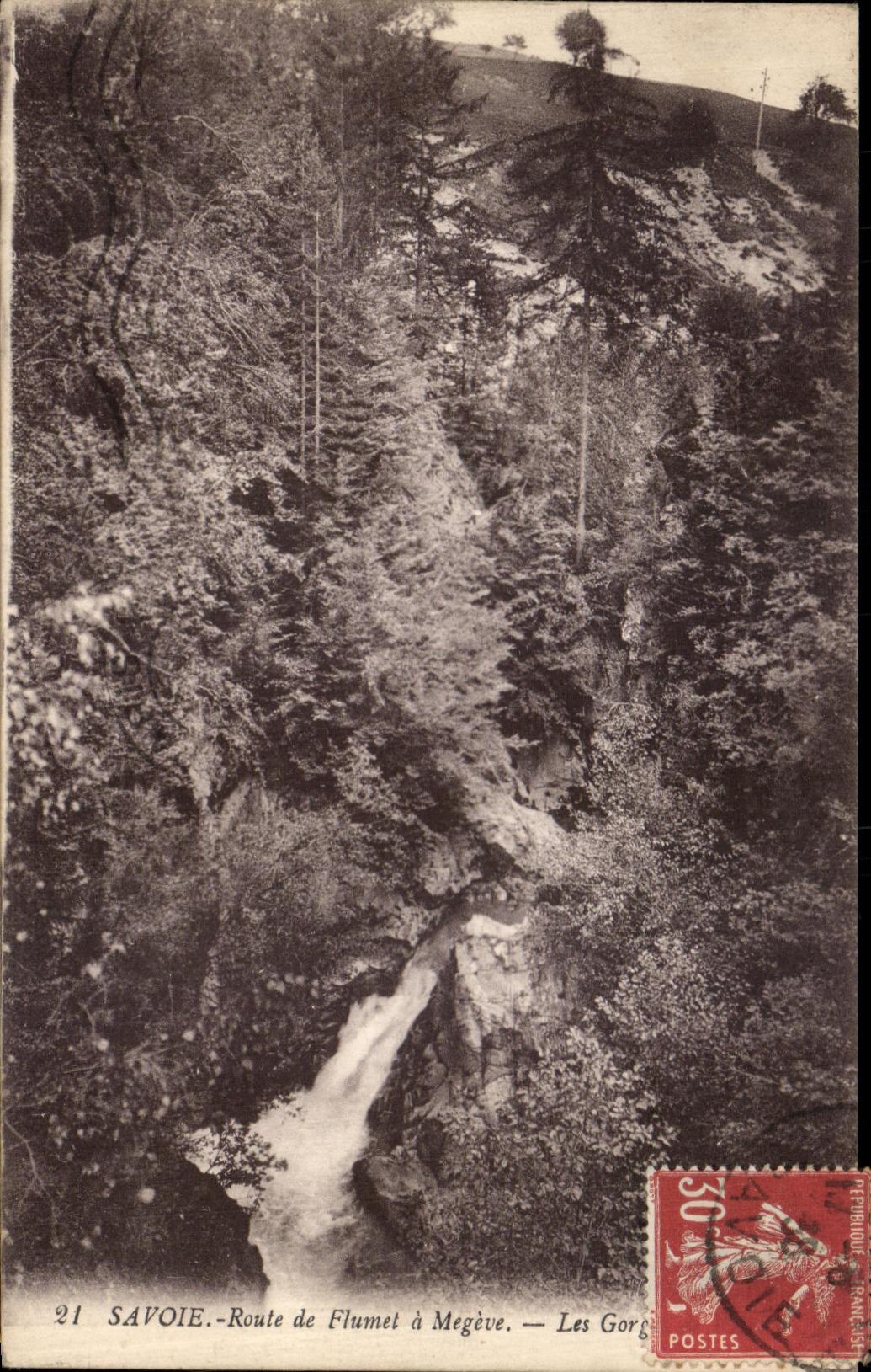 CPA Savoie Route de Flumet a Megeve Les gorges
