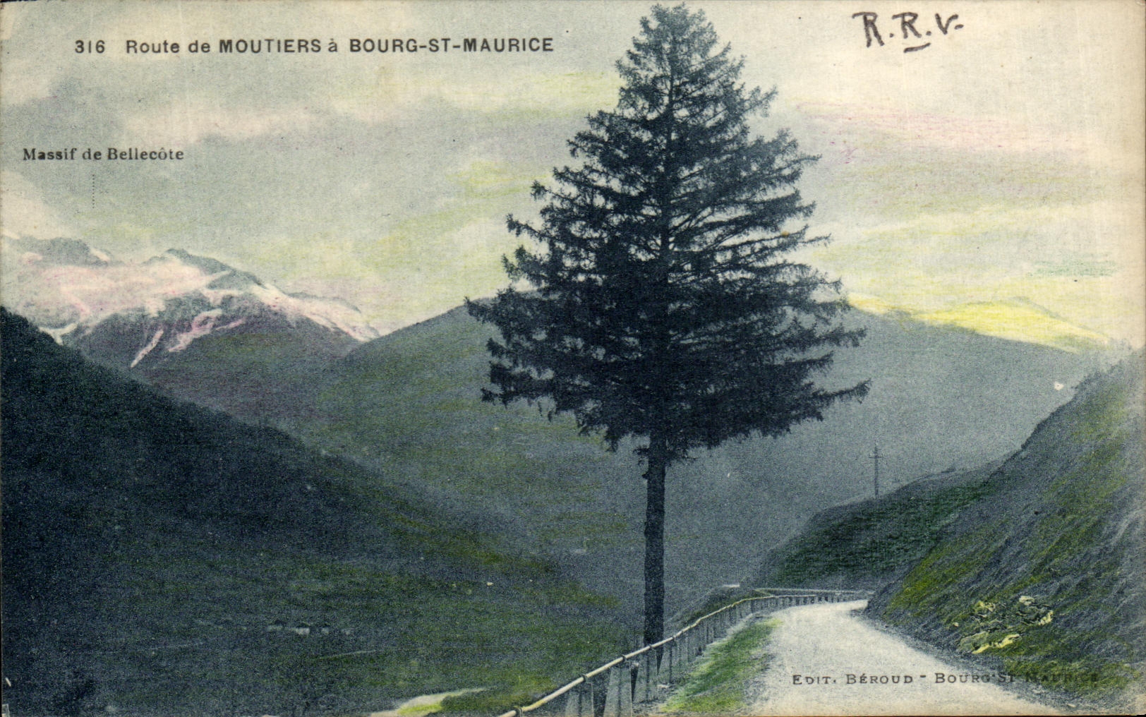 CPA Route de Moutiers a Bourg St Maurice 
