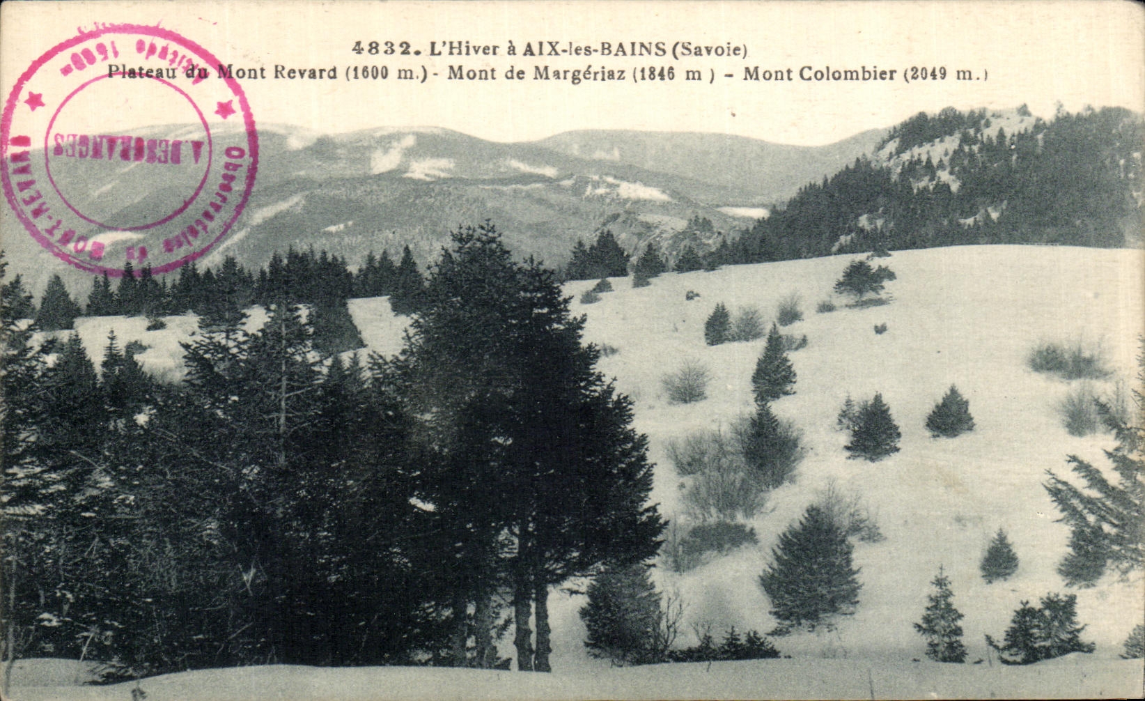 CPA L hiver a Aix les Bains Plateau du Mont Revard Mont de Margeriaz Mont Colombier 