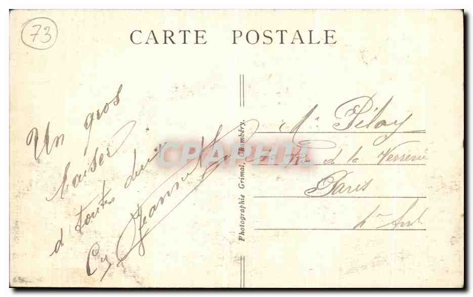 CPA L hiver a Aix les Bains Plateau du Mont Revard Mont de Margeriaz Mont Colombier  — Verso
