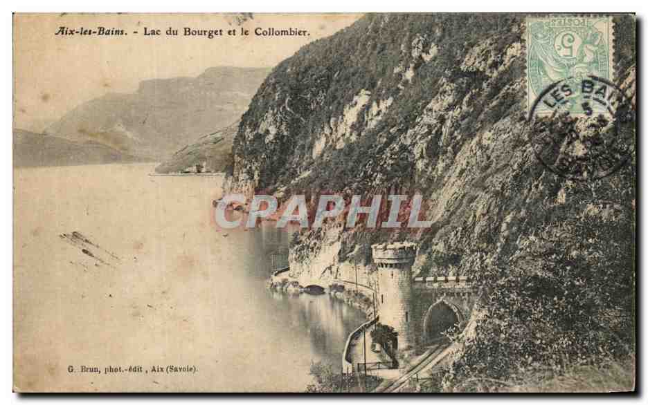 CPA Aix les Bains Lac du Bourget et le Collombier