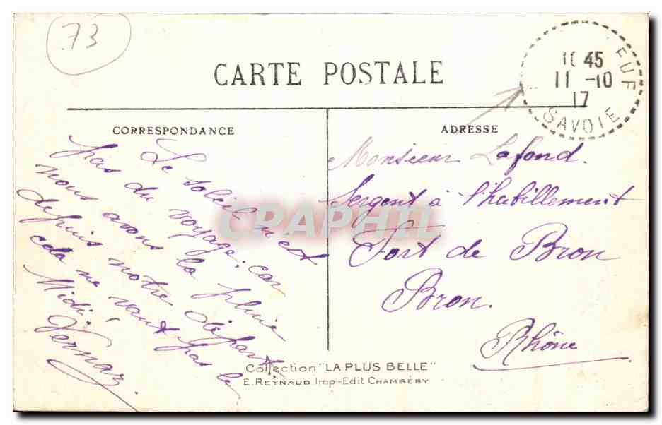 CPA Aix les Bains Lac du Bourget  — Rückseite