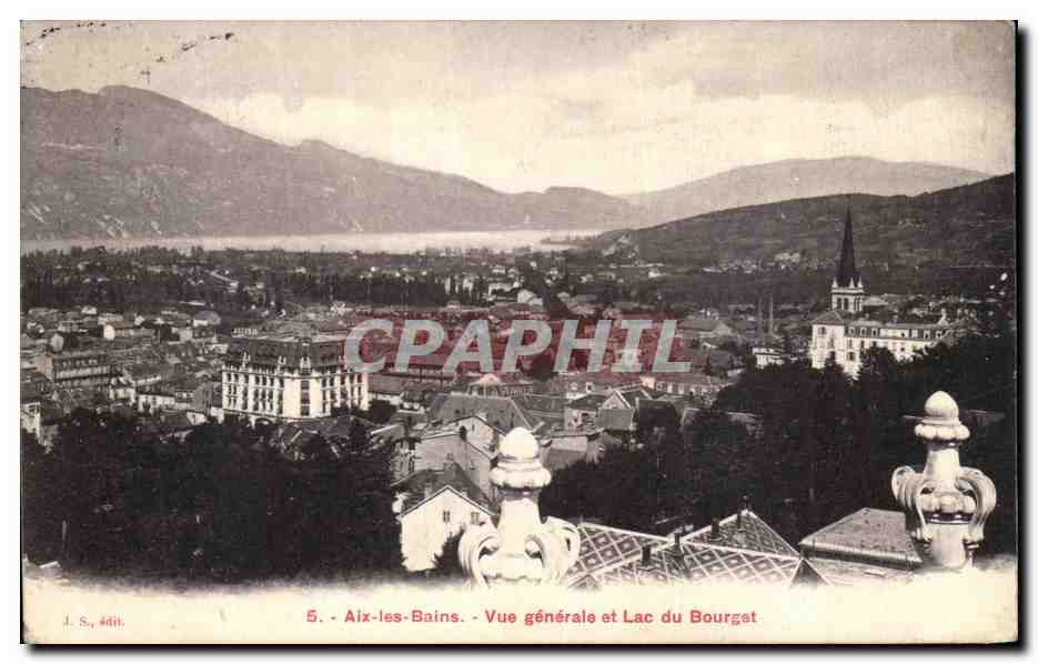 CPA Aix les Bains Vue Generale et Lac Du Bourget