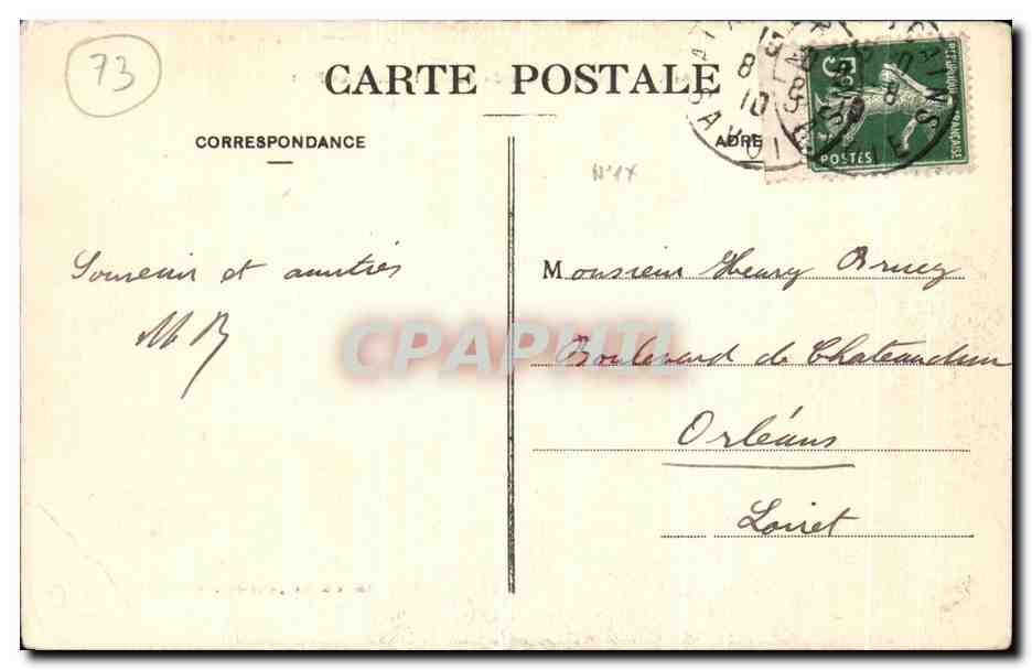 CPA Aix les Bains Vue Generale et Lac Du Bourget — Rückseite