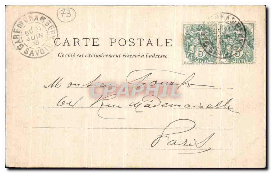 CPA Aix les vue Generale — Rückseite
