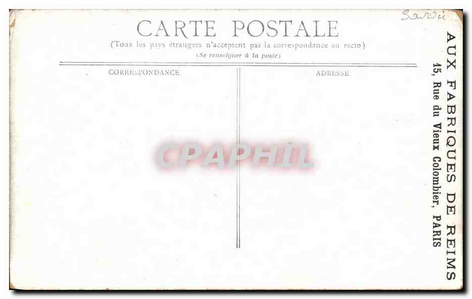 CPA Aix les Chateau du Rocher du Roi — Rückseite