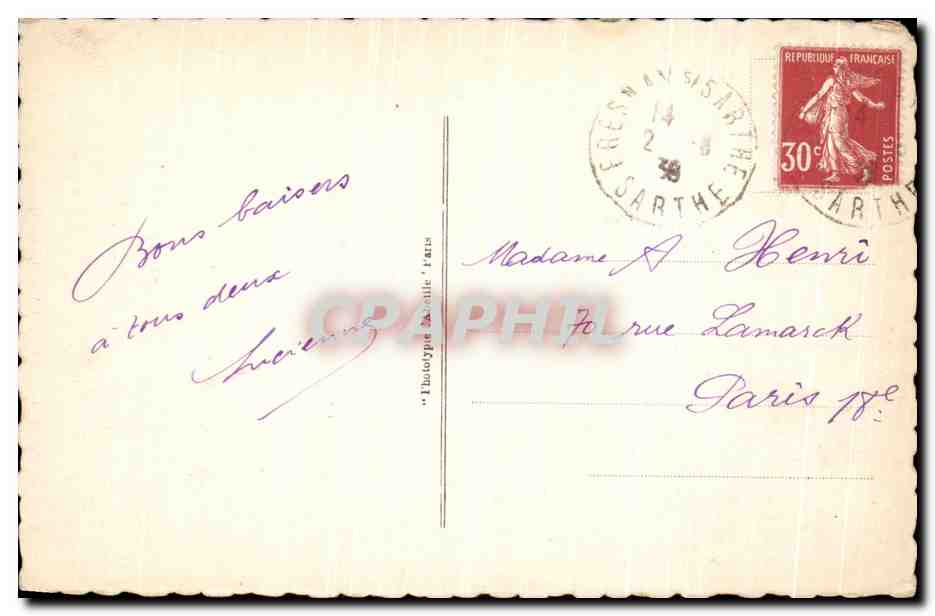 CPA Fresnay sur Sarthe Les bords de la Sarthe — Rückseite