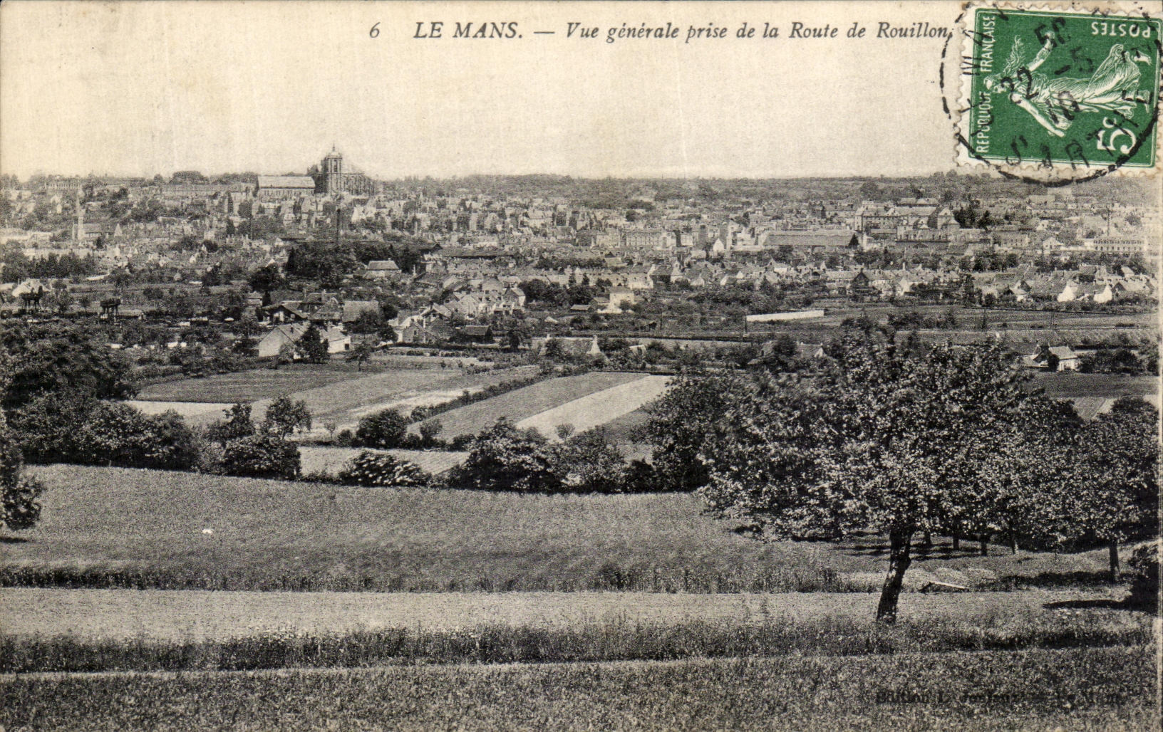 Le Mans — Vue générale prise de la Route de Rouillon — Éditeur non identifié, n°6